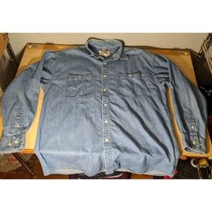 VTG JOE CAMEL Jazz Quartet Sax Guitar Band Cigarette Denim Shirt Mens Large 80s